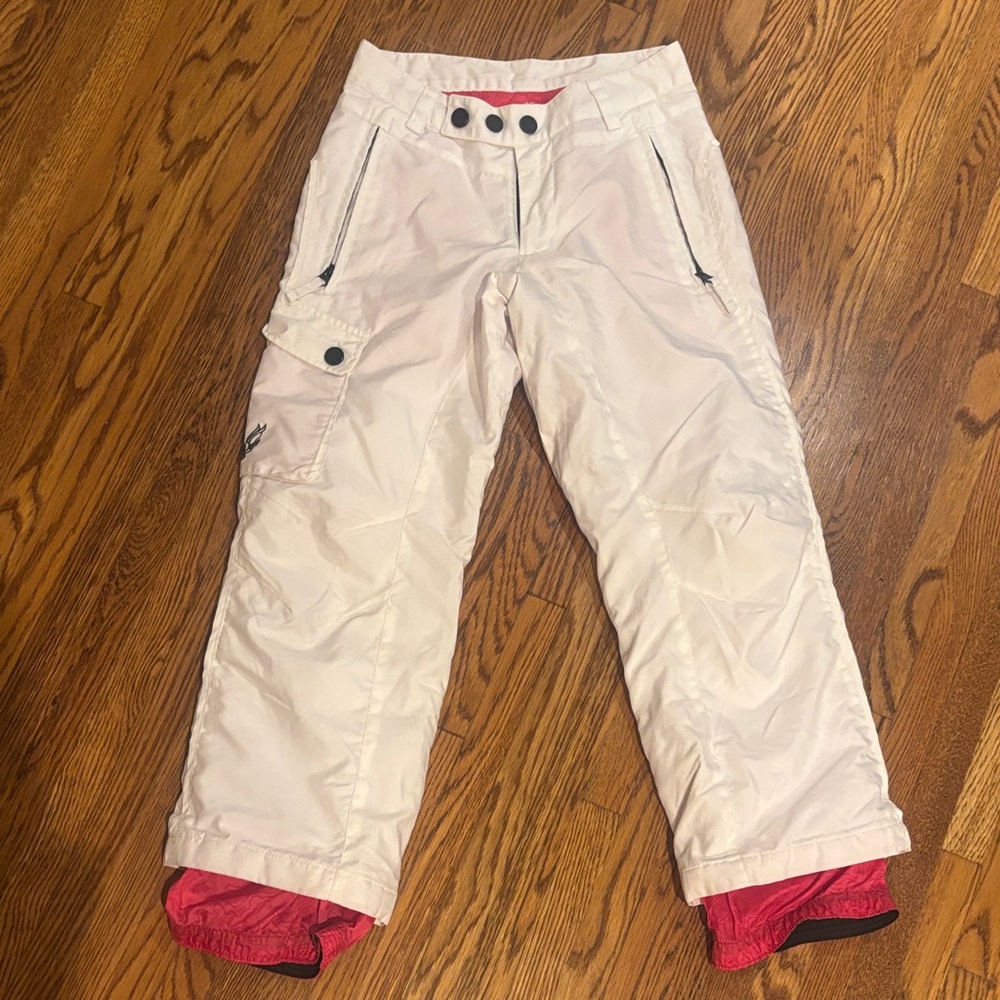 Kids White Snow Pants